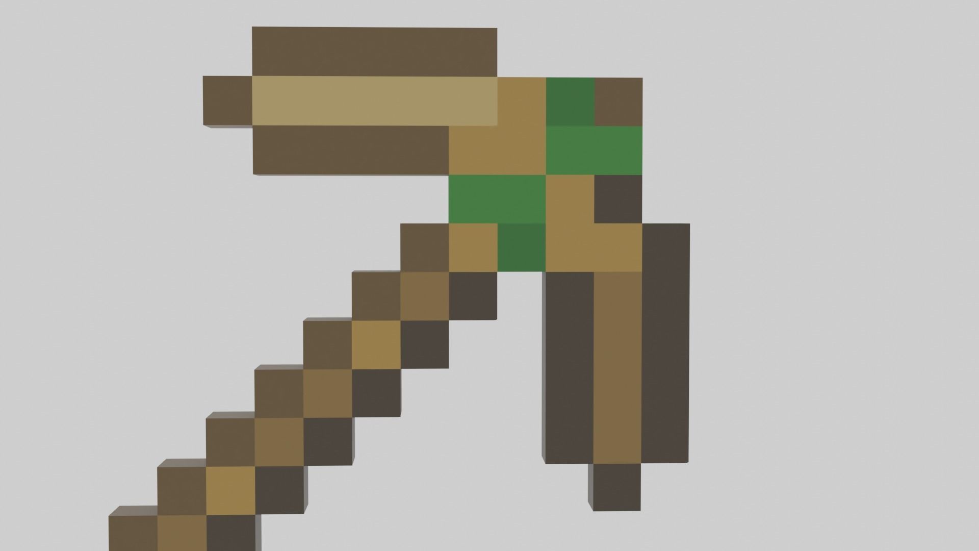 Minecraft Wooden Pickaxe Must Read Description Low-poly 3D model_3