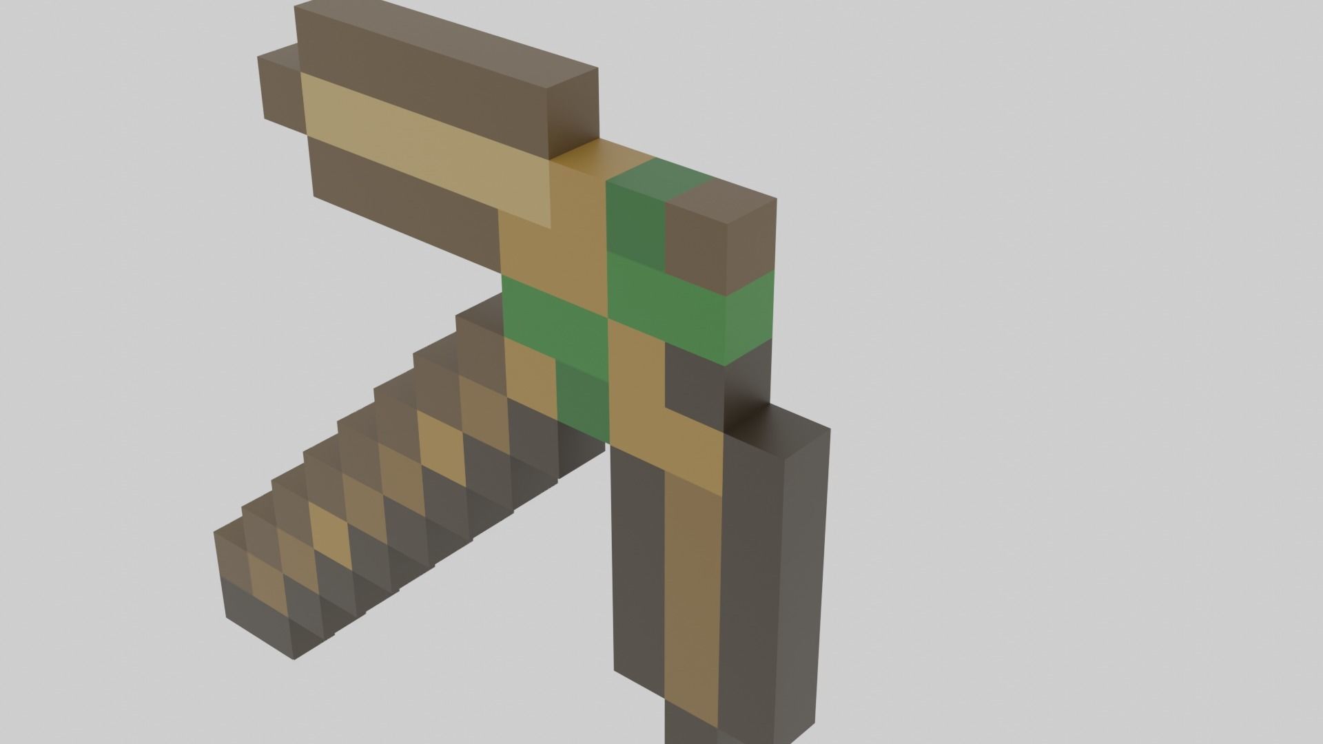 Minecraft Wooden Pickaxe Must Read Description Low-poly 3D model_4