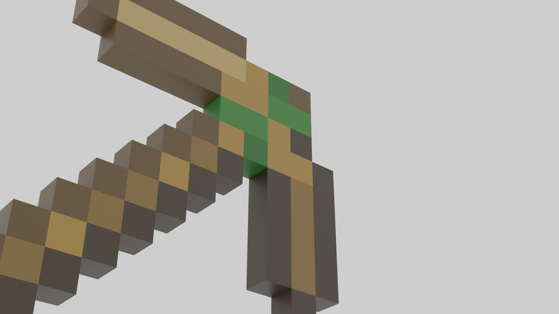 Minecraft Wooden Pickaxe Must Read Description Low-poly 3D model_2