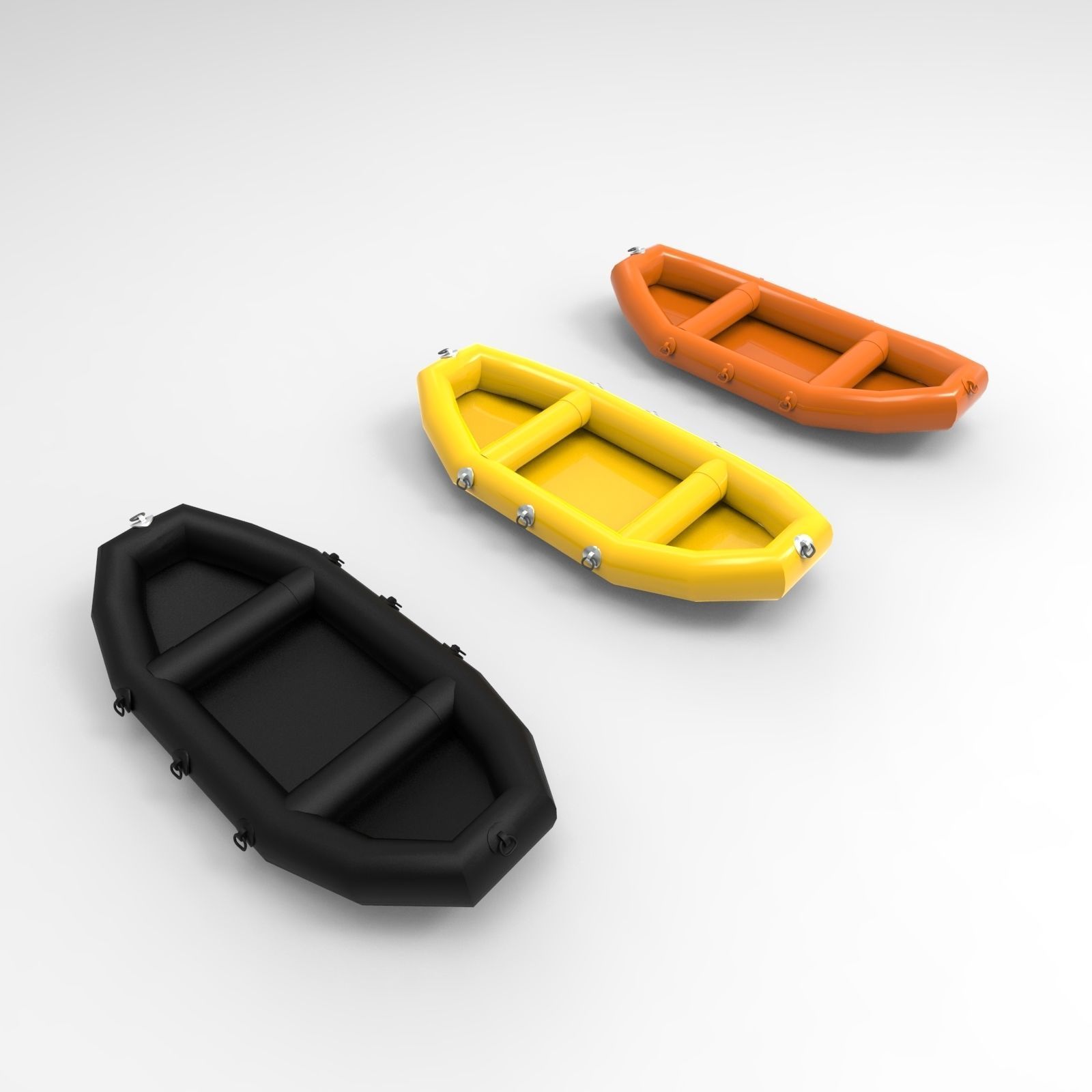 Rubber boat 3D model_7