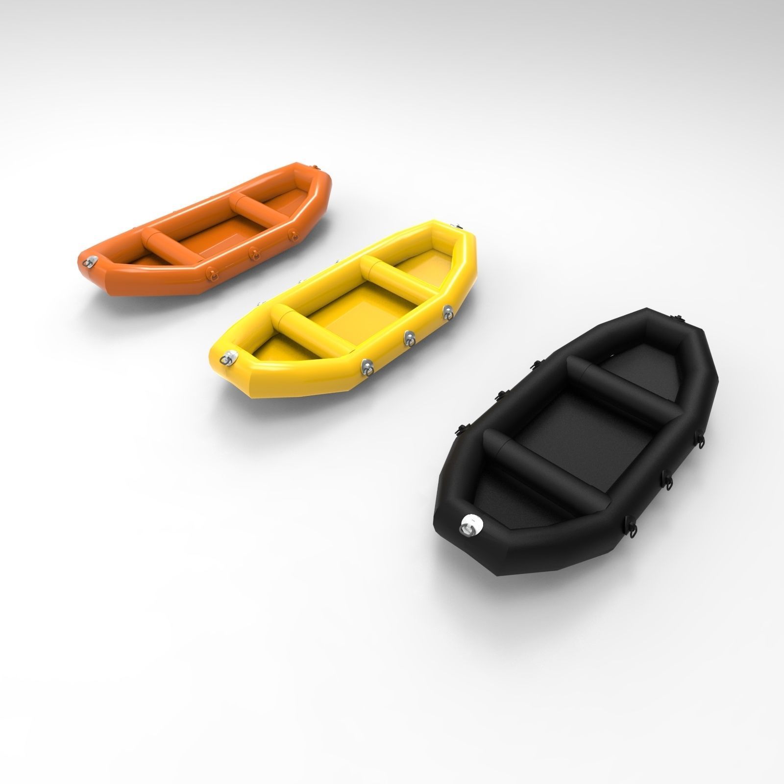 Rubber boat 3D model_8