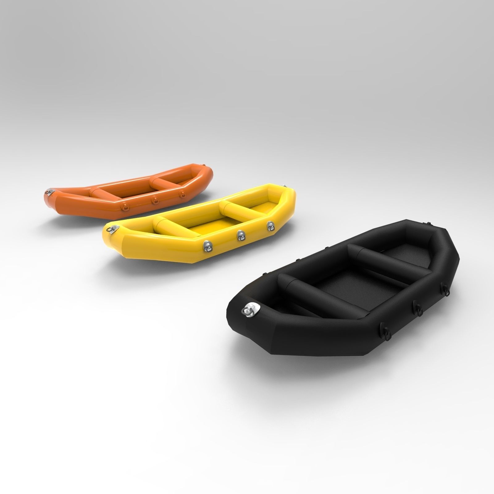 Rubber boat 3D model_5