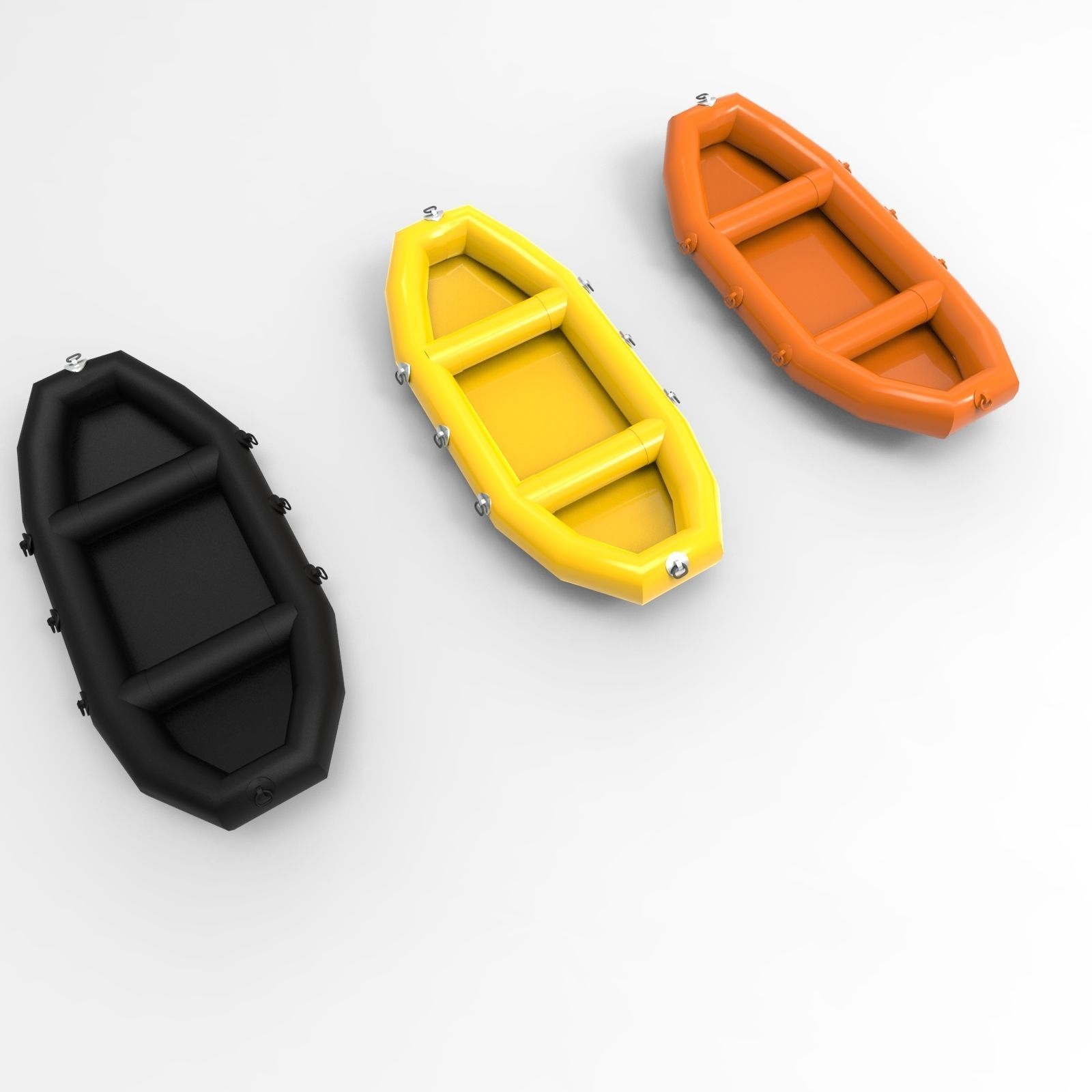 Rubber boat 3D model_10