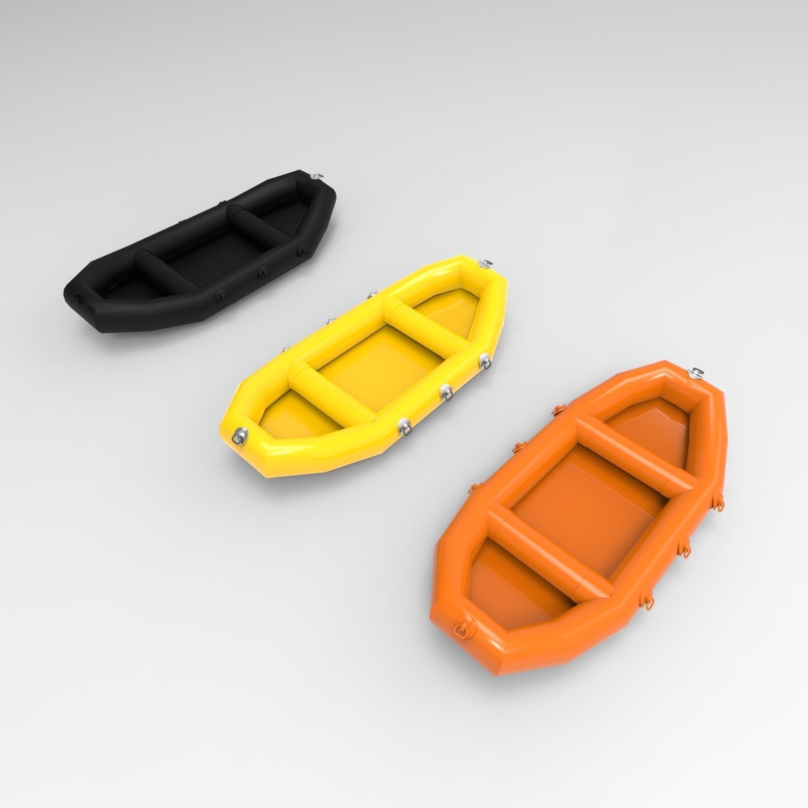 Rubber boat 3D model_6