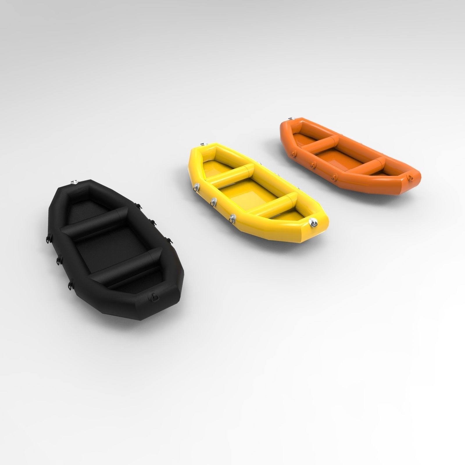 Rubber boat 3D model_9