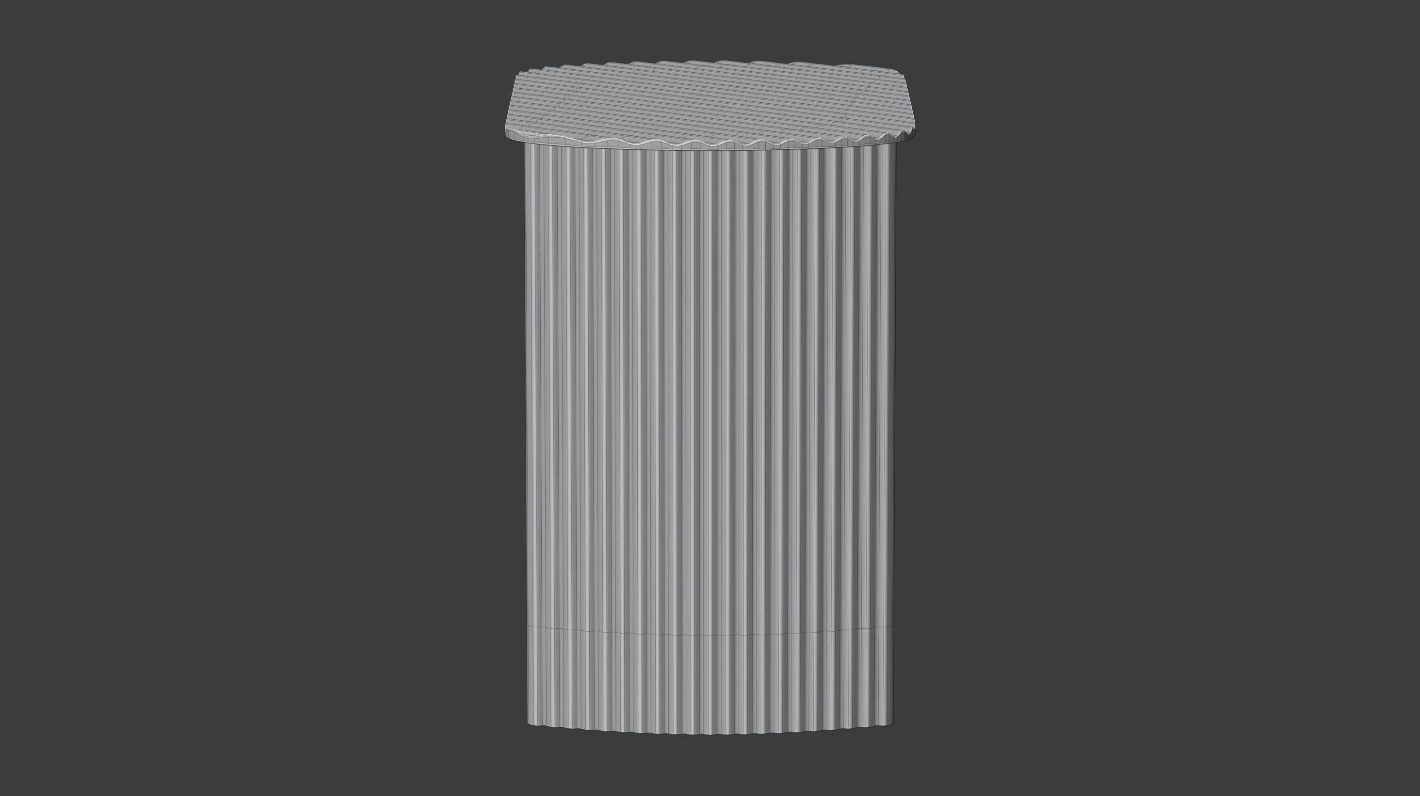 Fluted Side Table 3D model_13