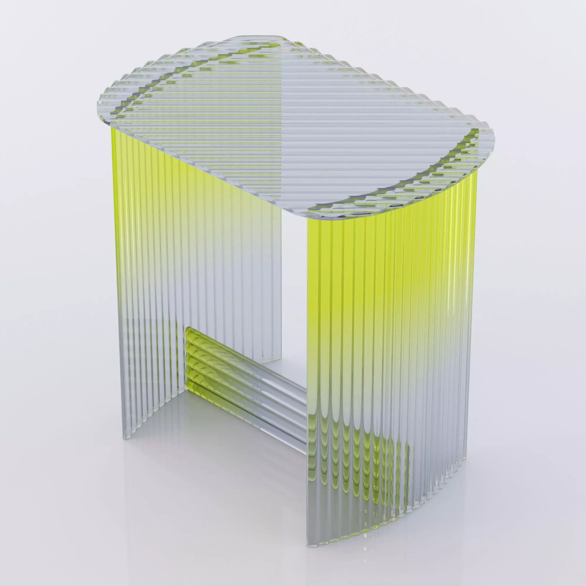 Fluted Side Table 3D model_0