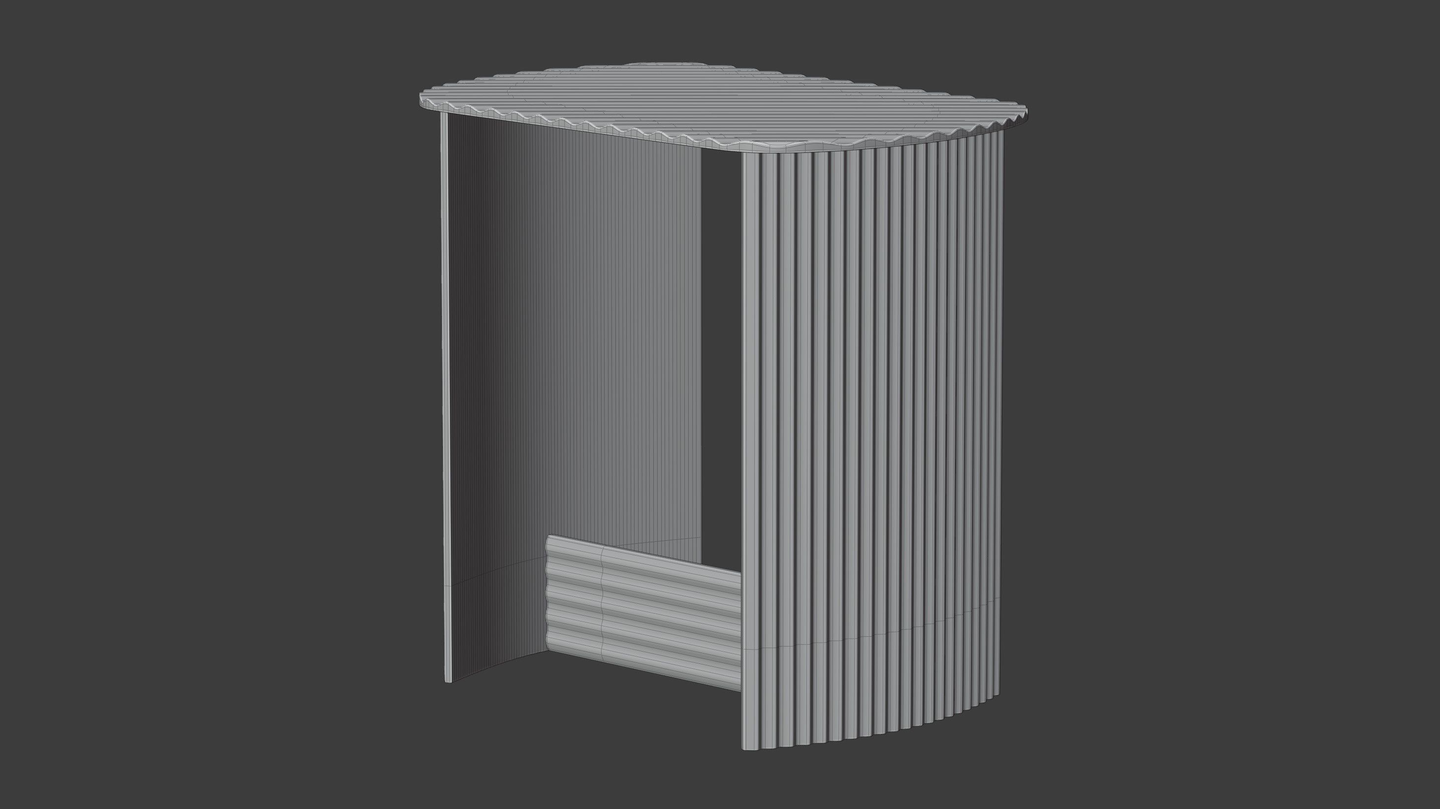 Fluted Side Table 3D model_18