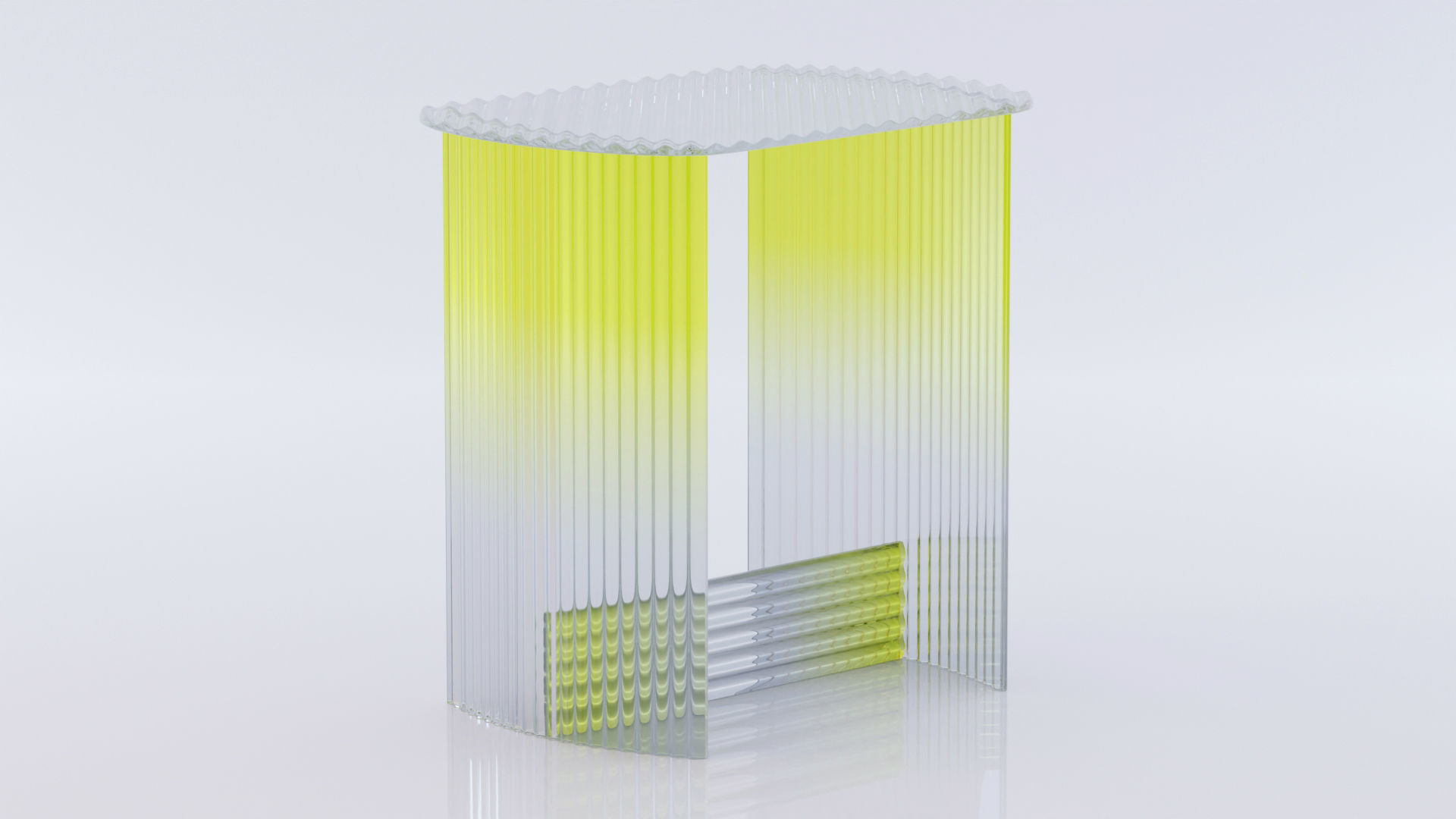 Fluted Side Table 3D model_3
