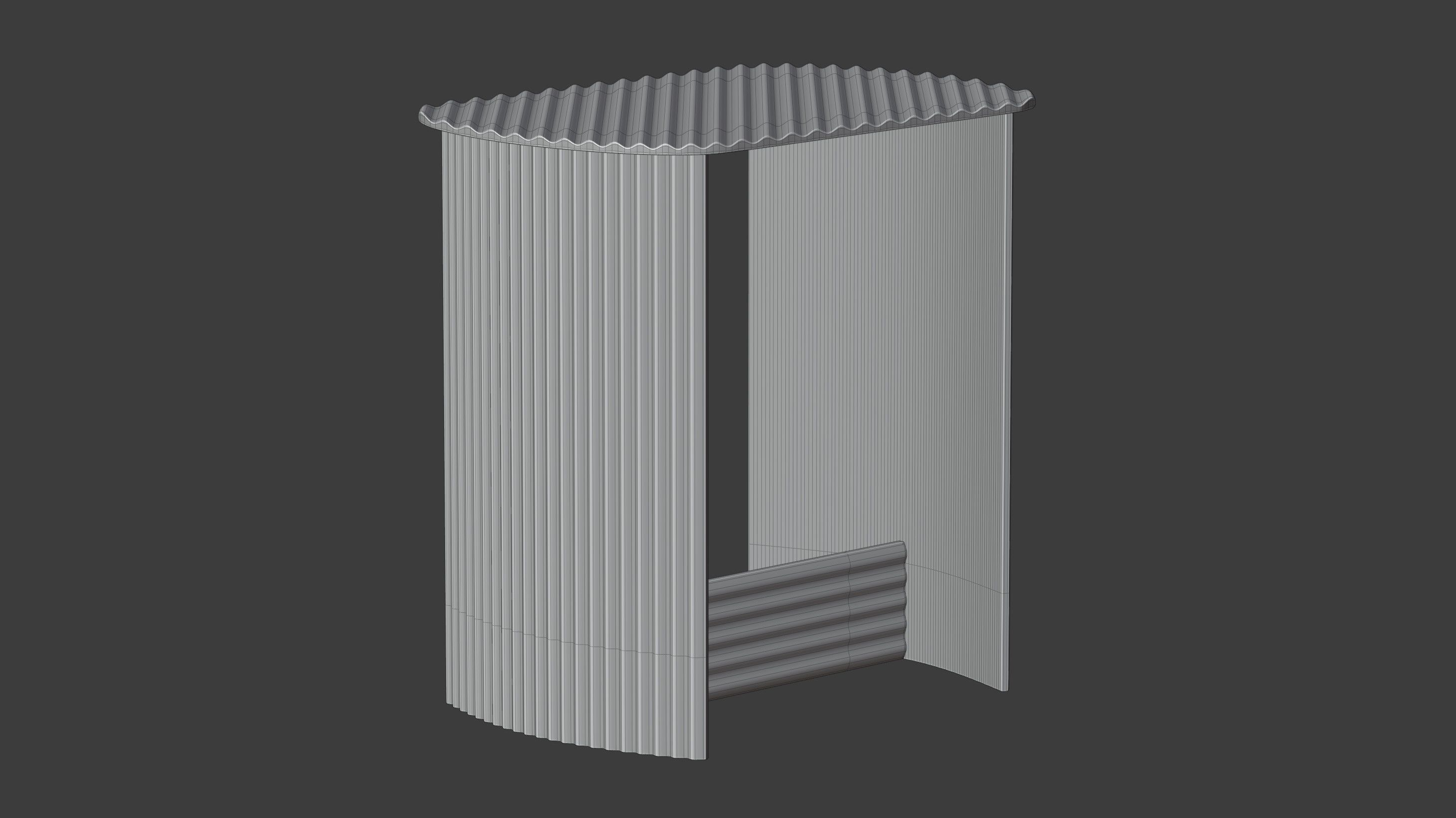 Fluted Side Table 3D model_12