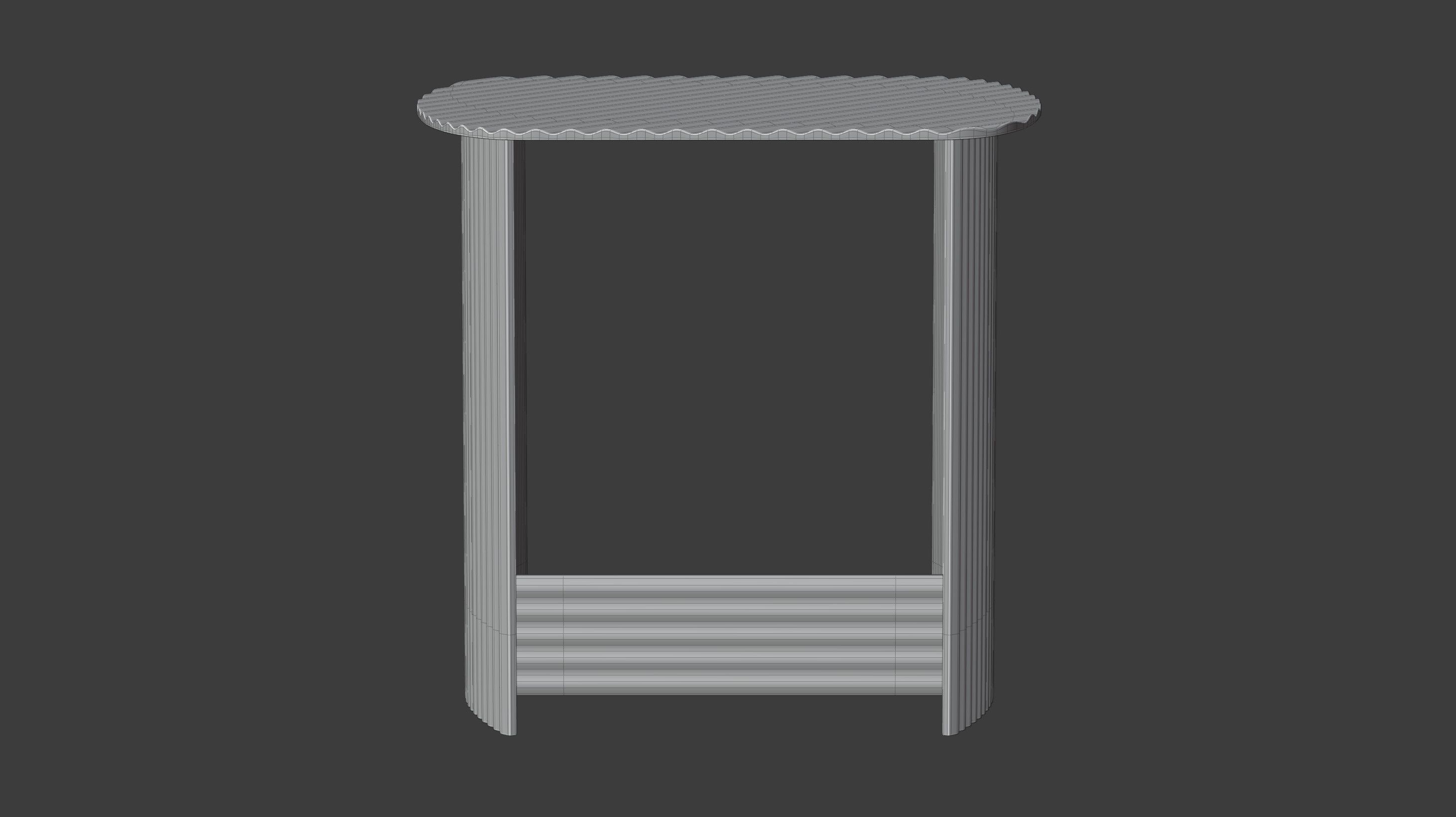 Fluted Side Table 3D model_15