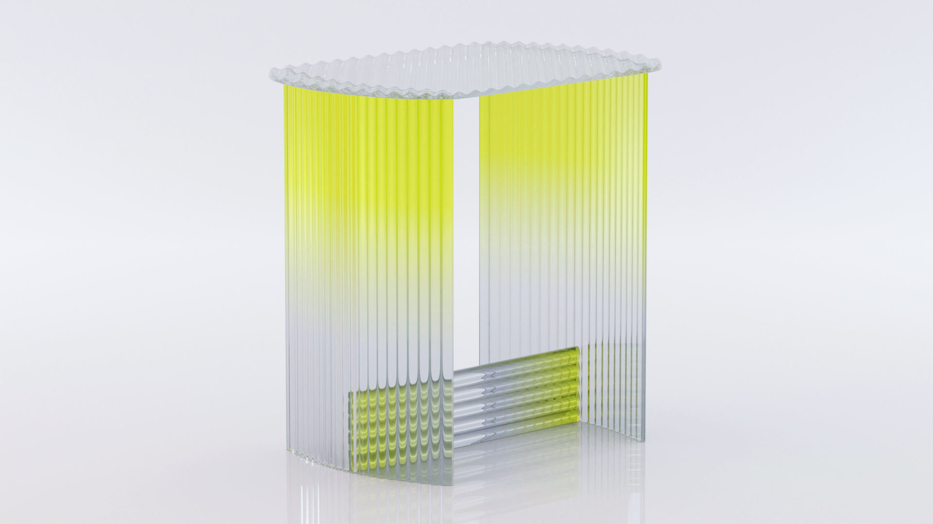 Fluted Side Table 3D model_10