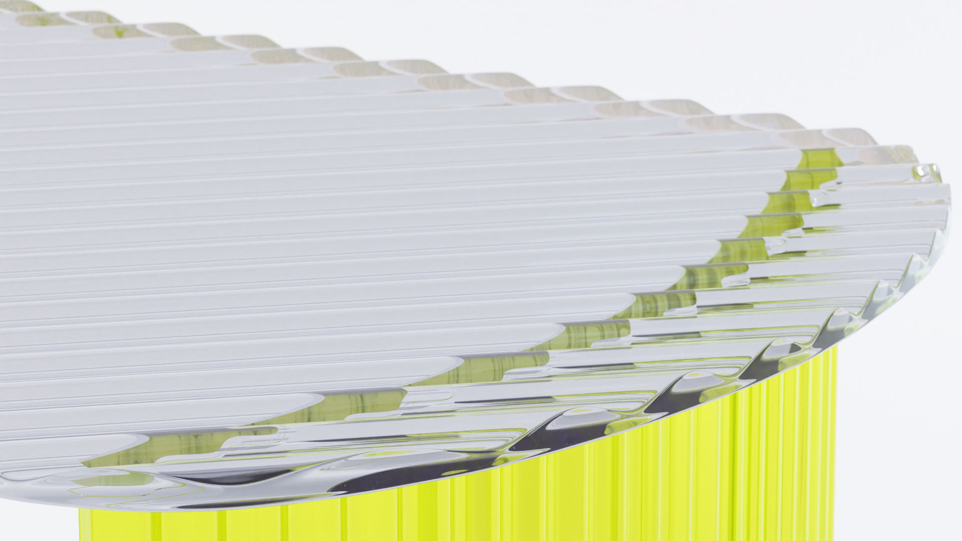 Fluted Side Table 3D model_1