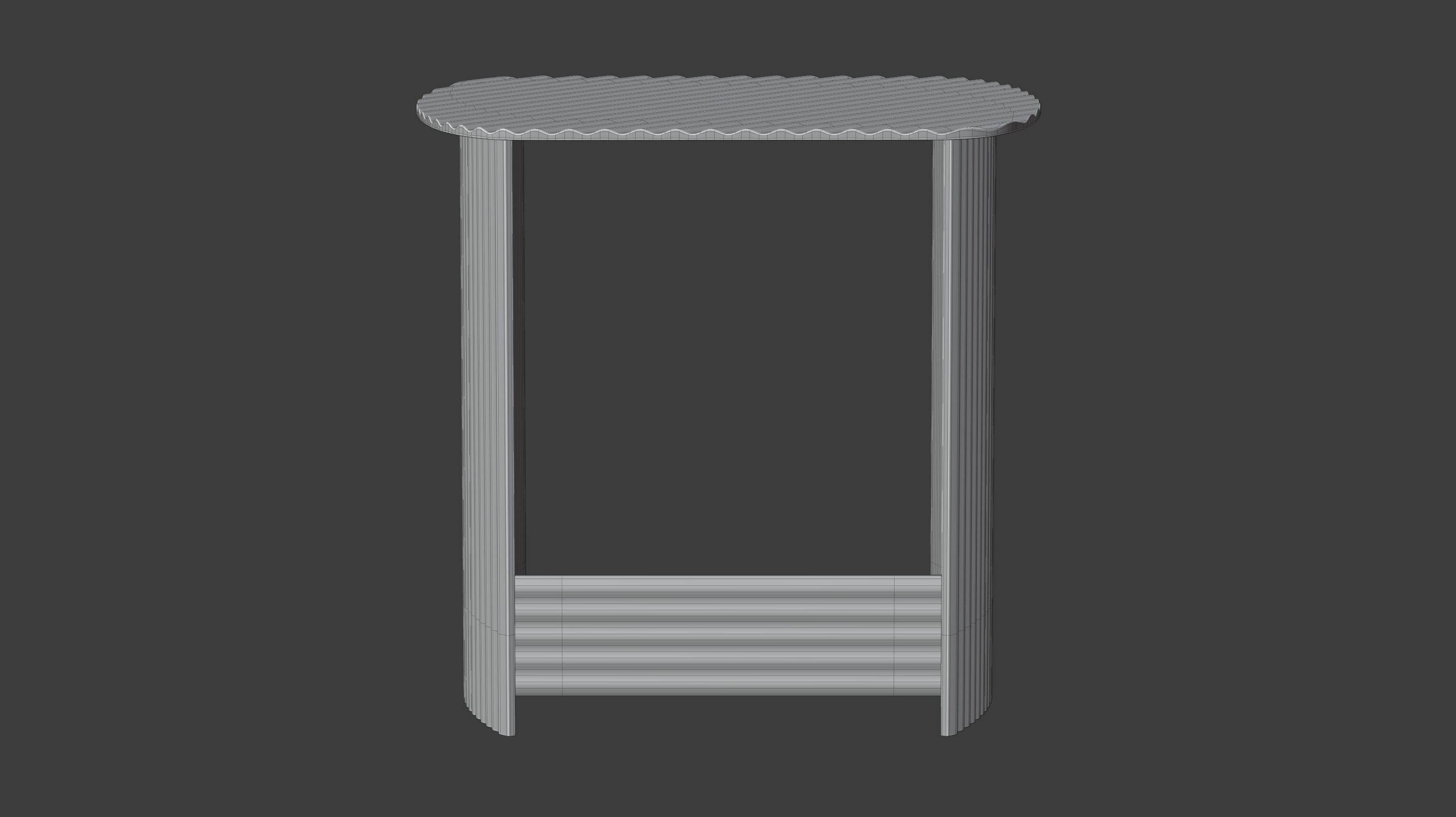 Fluted Side Table 3D model_11