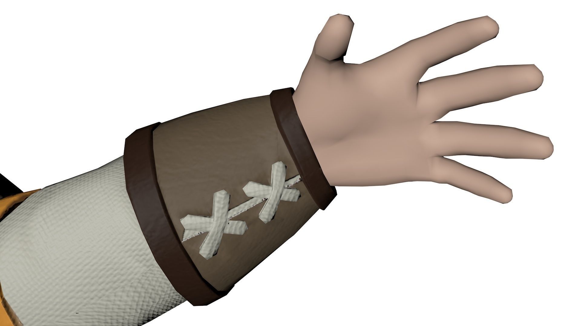 Dwarf viking with long beard Low-poly 3D model_7