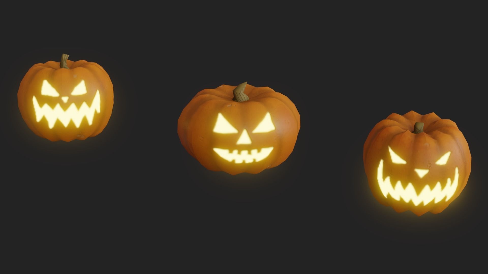 Halloween Pack Low-poly 3D model_7