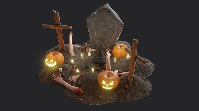 Halloween Pack Low-poly 3D model