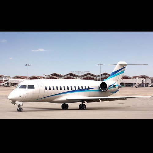 Bombardier Challenger 850 Private Jet 3D model