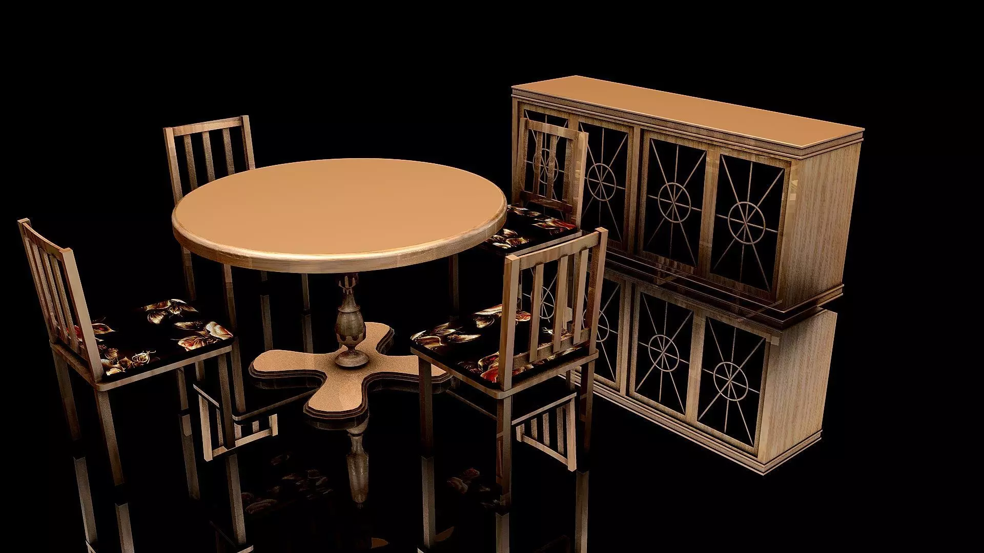 DINING ROOM SET 3D model_0