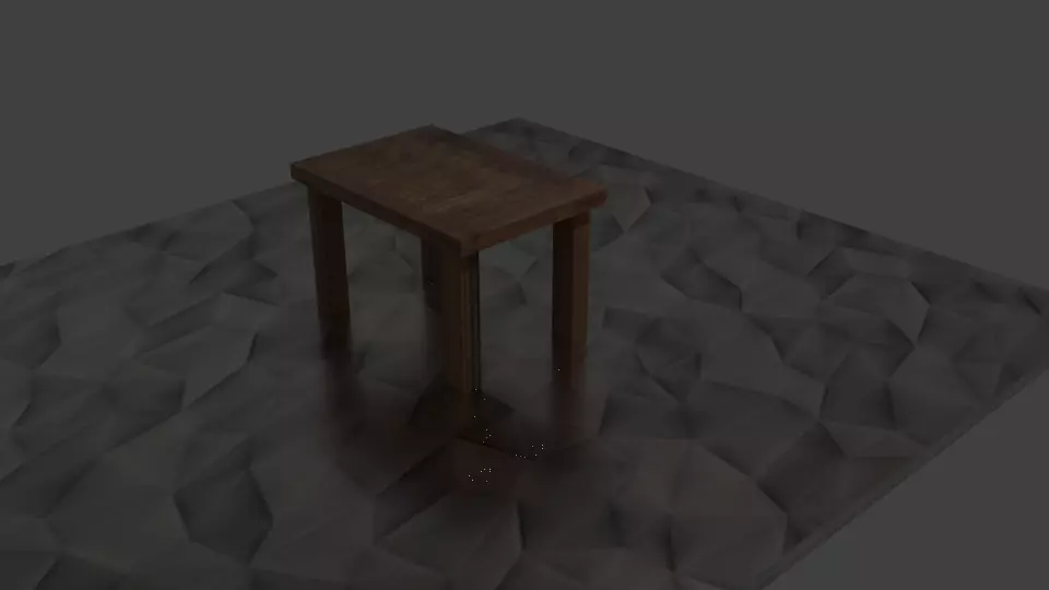 realastic  table Low-poly 3D model_0