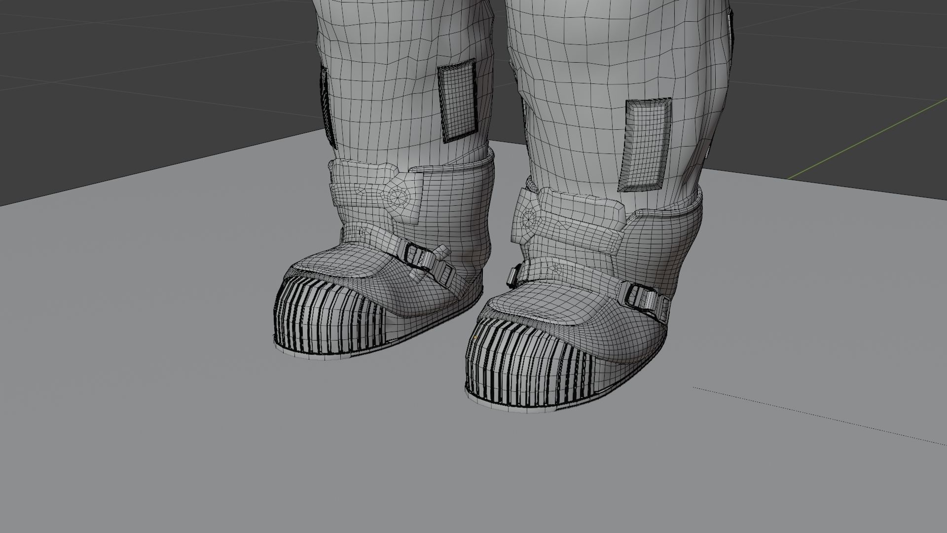 Apollo 11 A7L Spacesuit Rigged Low-poly 3D model_28