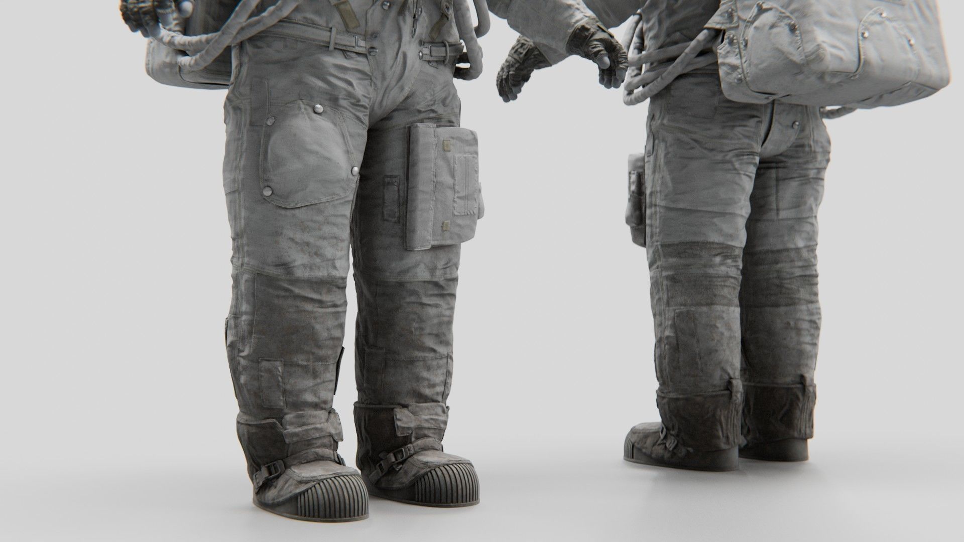 Apollo 11 A7L Spacesuit Rigged Low-poly 3D model_10