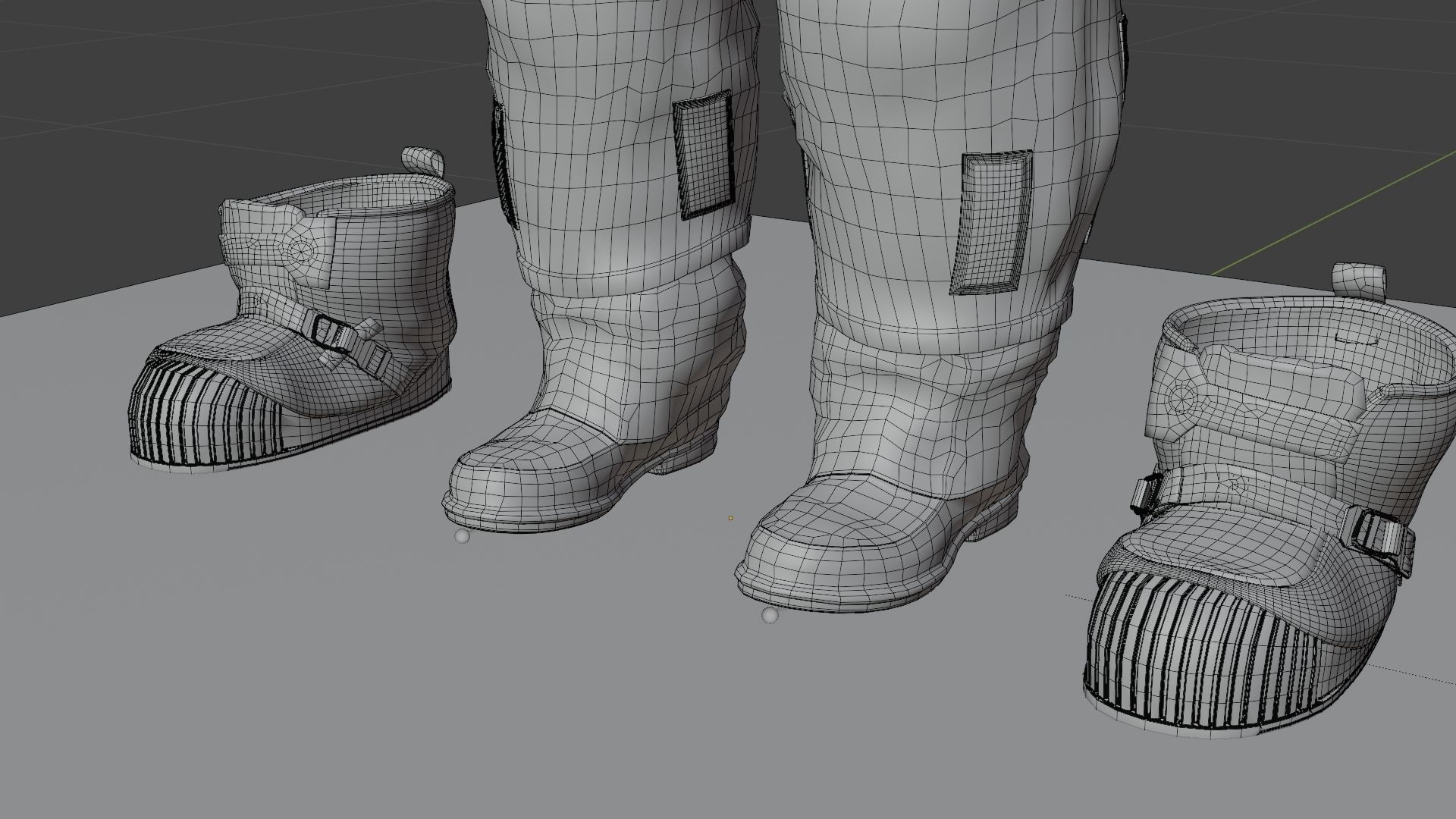 Apollo 11 A7L Spacesuit Rigged Low-poly 3D model_29
