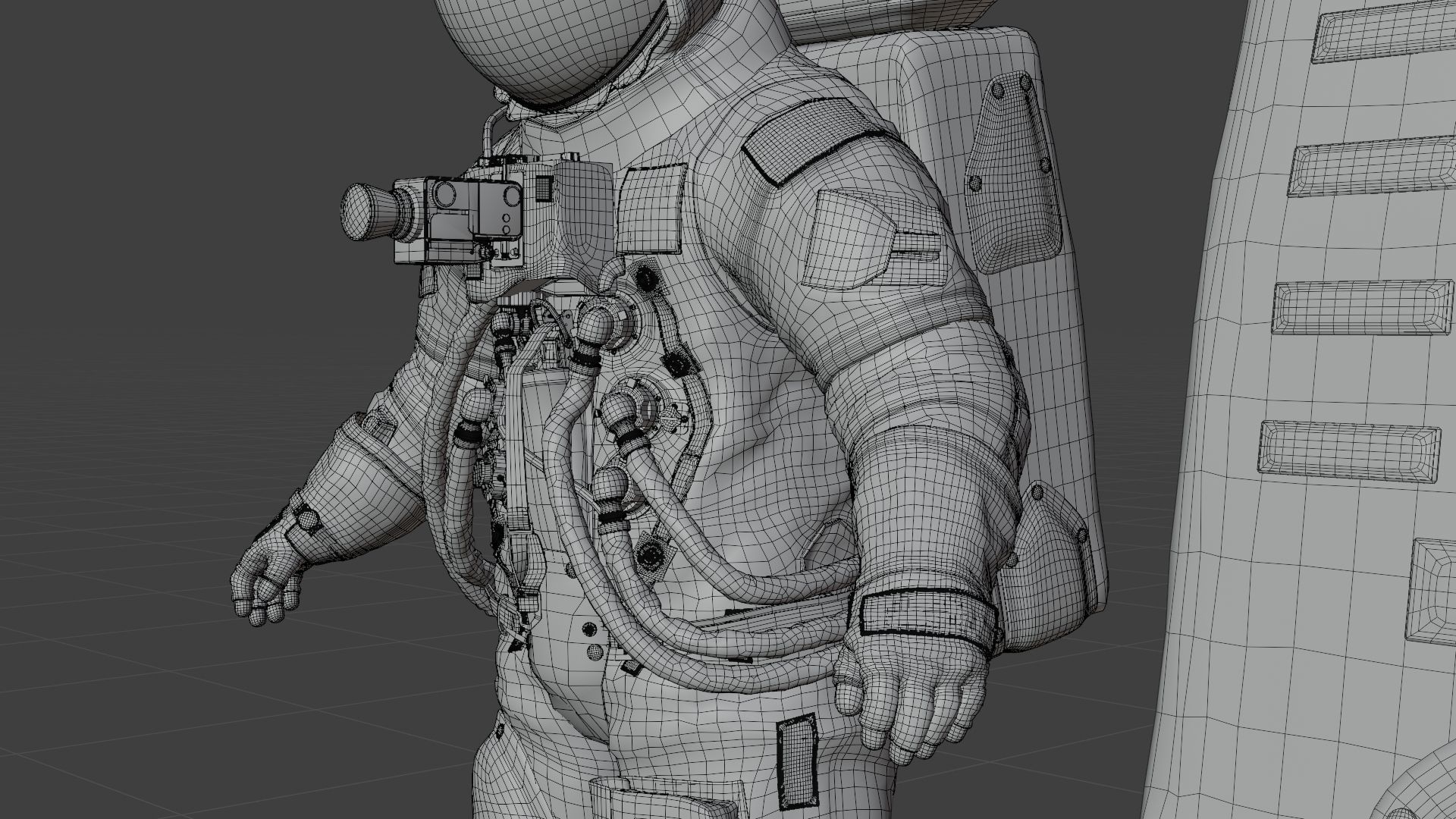 Apollo 11 A7L Spacesuit Rigged Low-poly 3D model_20