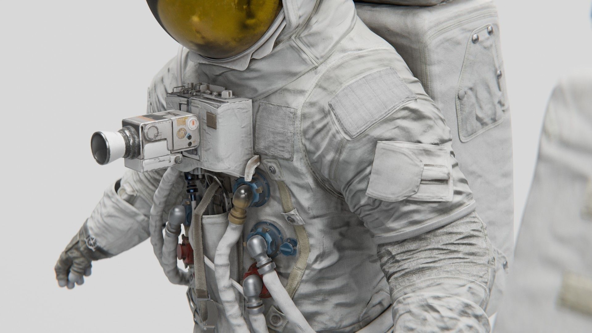 Apollo 11 A7L Spacesuit Rigged Low-poly 3D model_14