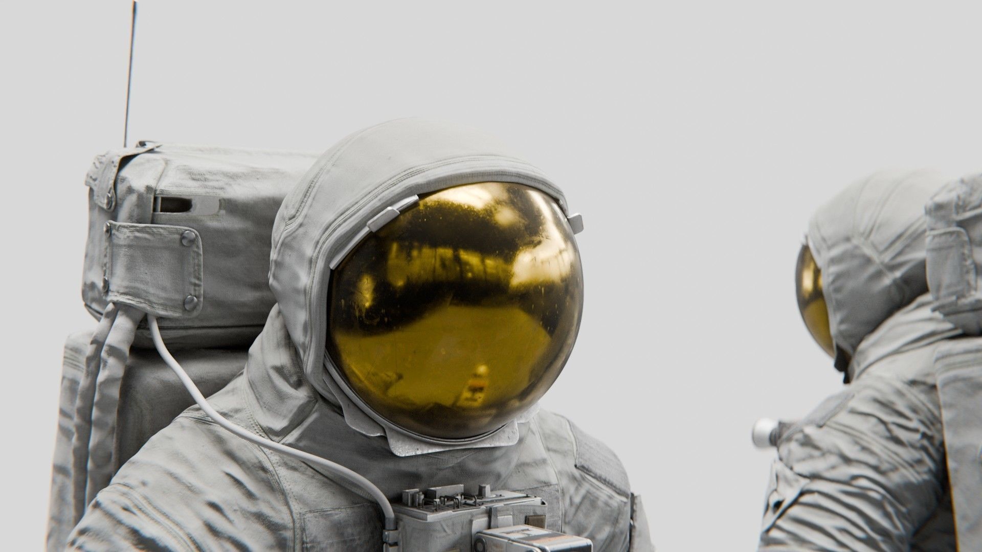 Apollo 11 A7L Spacesuit Rigged Low-poly 3D model_8