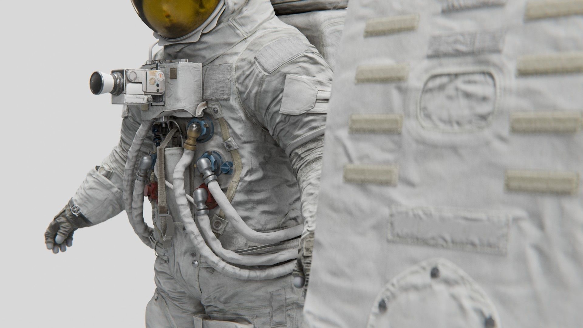 Apollo 11 A7L Spacesuit Rigged Low-poly 3D model_7