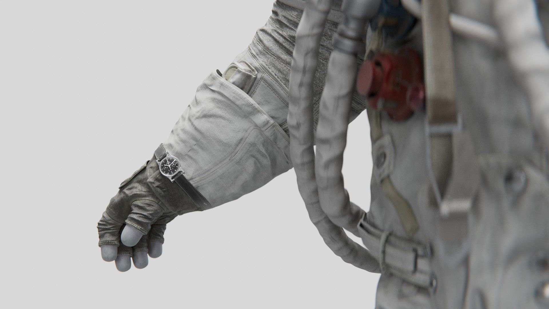Apollo 11 A7L Spacesuit Rigged Low-poly 3D model_12