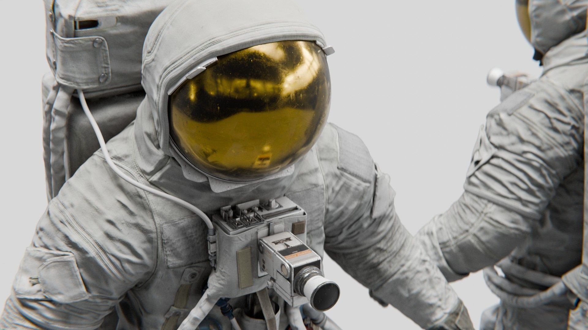 Apollo 11 A7L Spacesuit Rigged Low-poly 3D model_9
