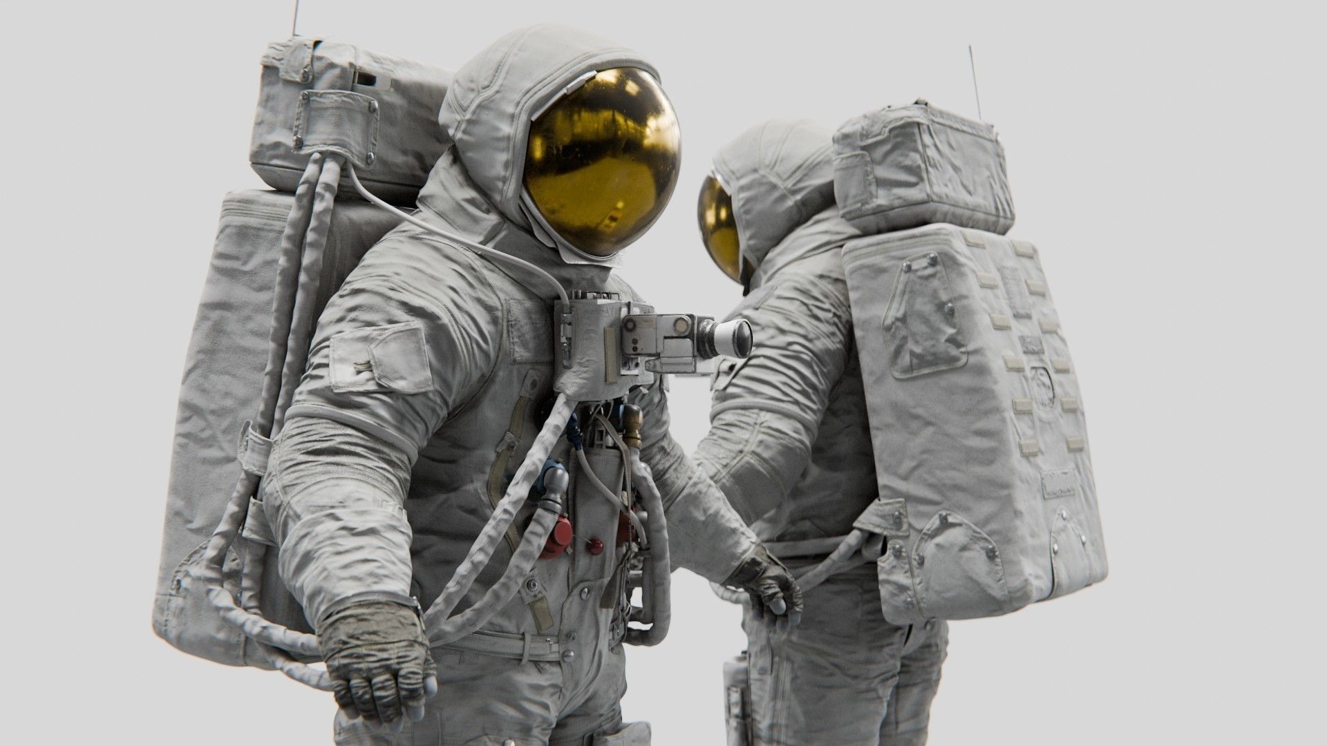 Apollo 11 A7L Spacesuit Rigged Low-poly 3D model_6