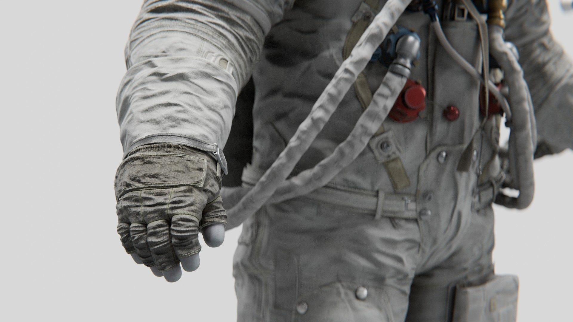 Apollo 11 A7L Spacesuit Rigged Low-poly 3D model_13