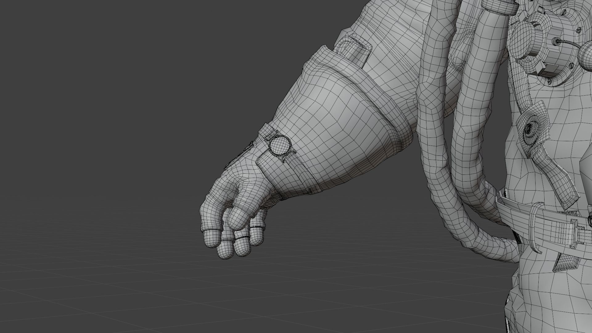 Apollo 11 A7L Spacesuit Rigged Low-poly 3D model_26