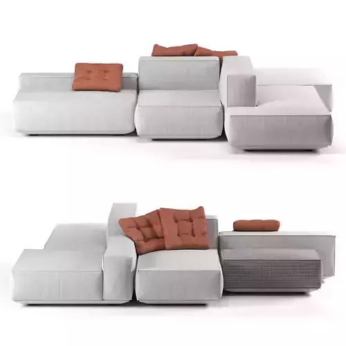 Marechiaro system MH12 modular sofa by Arflex Italia 3D model Marechiaro system MH12 modular sofa by Arflex Italia 3D model