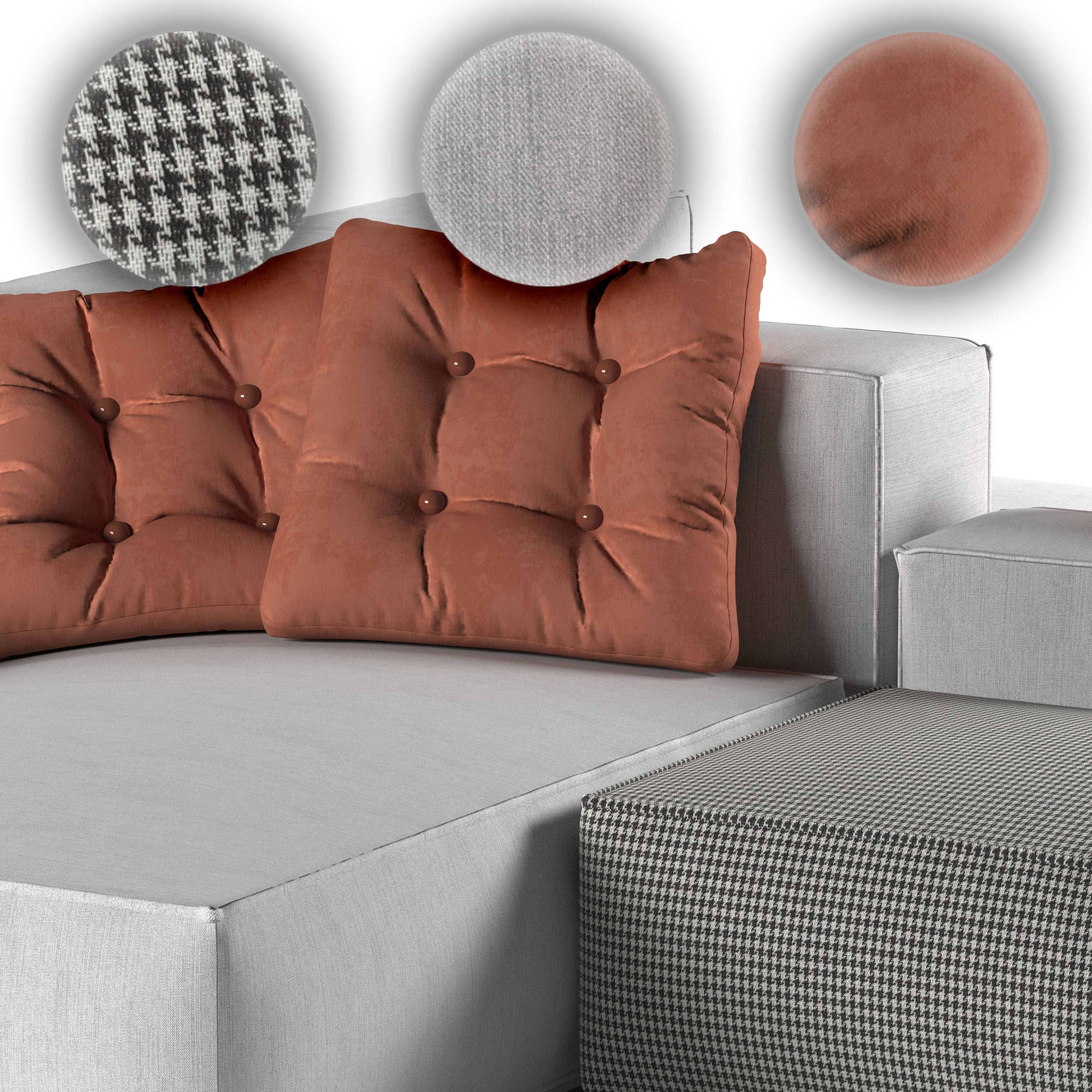 Marechiaro system MH12 modular sofa by Arflex Italia 3D model_3