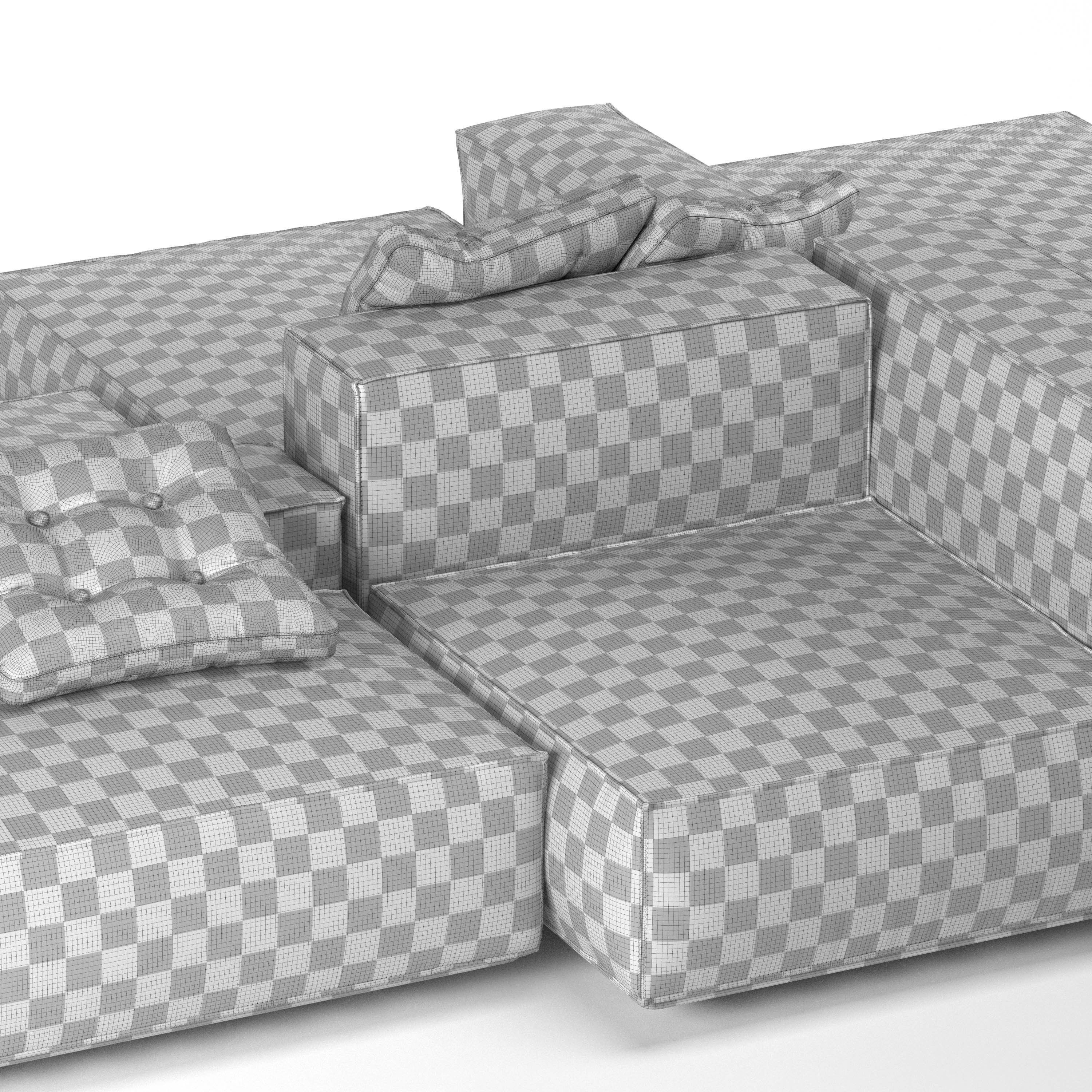 Marechiaro system MH12 modular sofa by Arflex Italia 3D model_5