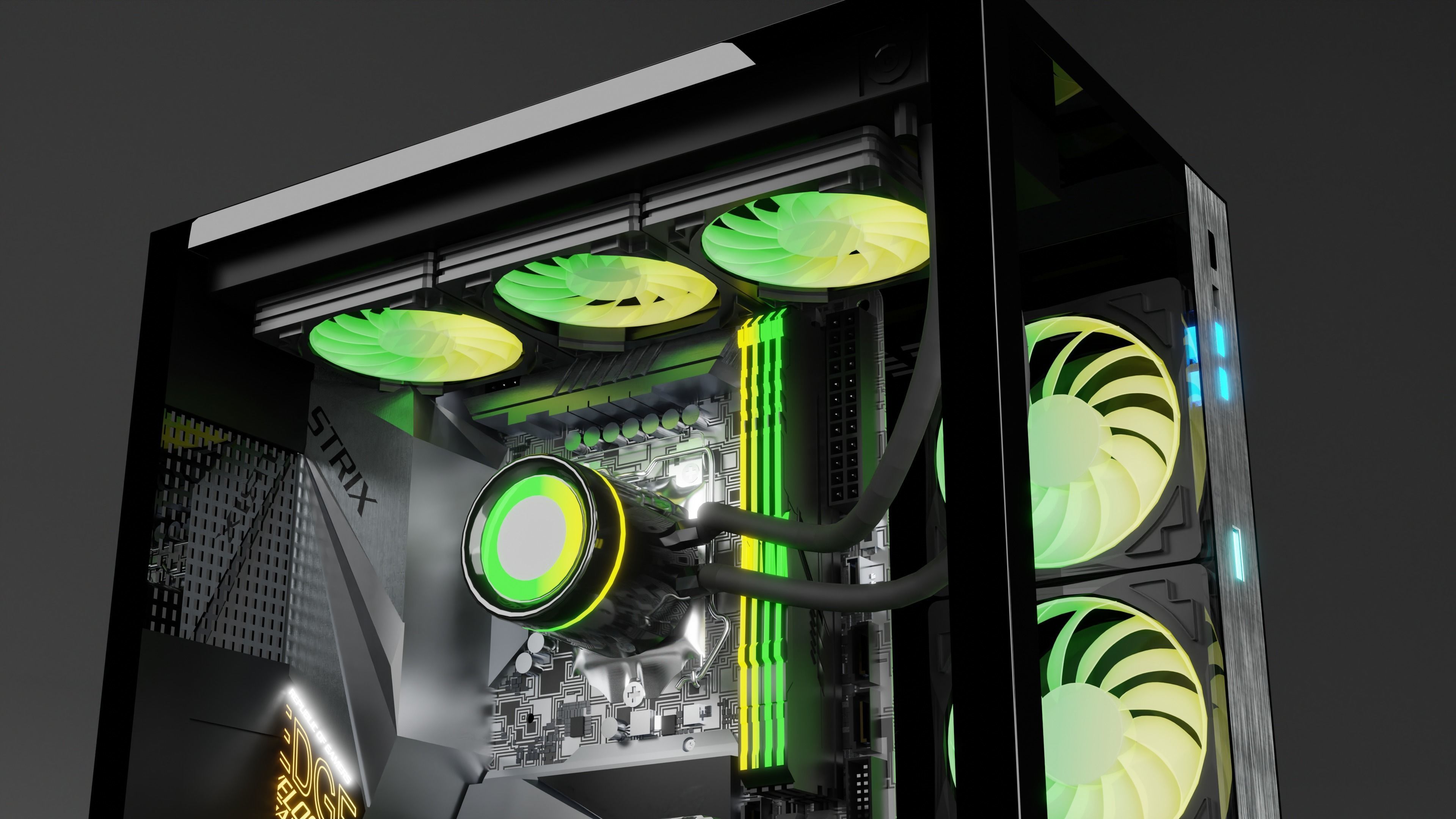 LIAN LI O11 DYNAMIC PC BUILD Low-poly 3D model_3