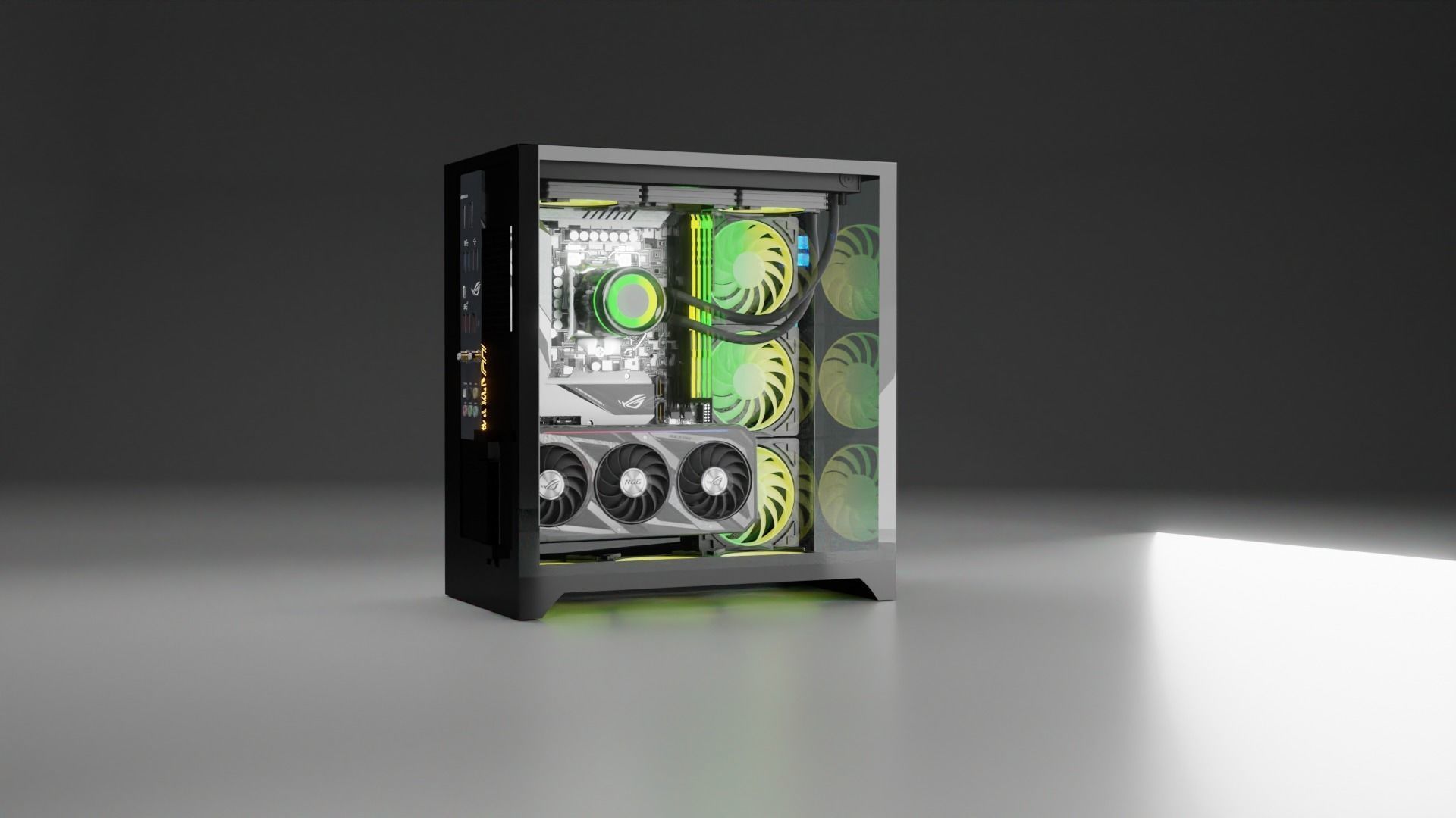 LIAN LI O11 DYNAMIC PC BUILD Low-poly 3D model_9