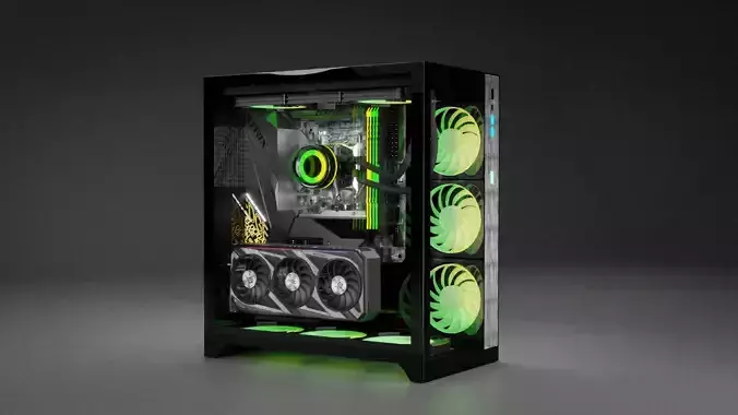  LIAN LI O11 DYNAMIC PC BUILD Low-poly 3D model