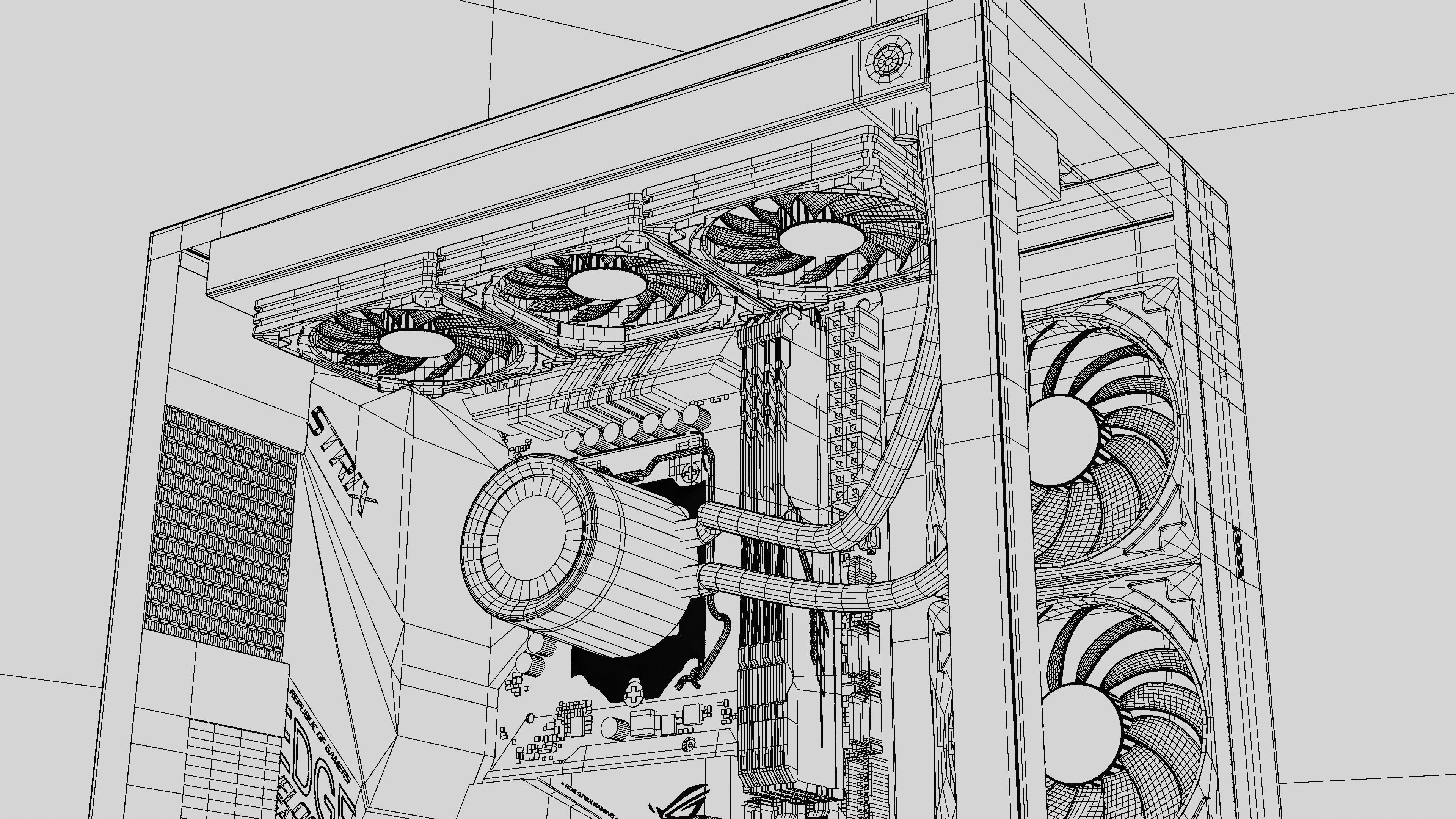 LIAN LI O11 DYNAMIC PC BUILD Low-poly 3D model_30