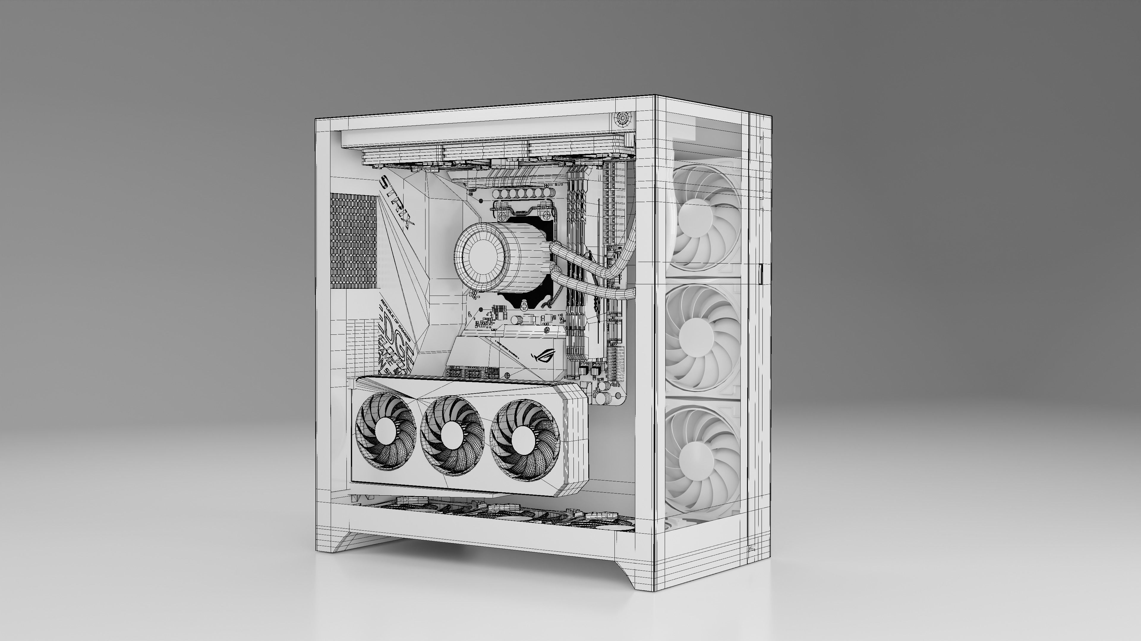 LIAN LI O11 DYNAMIC PC BUILD Low-poly 3D model_2