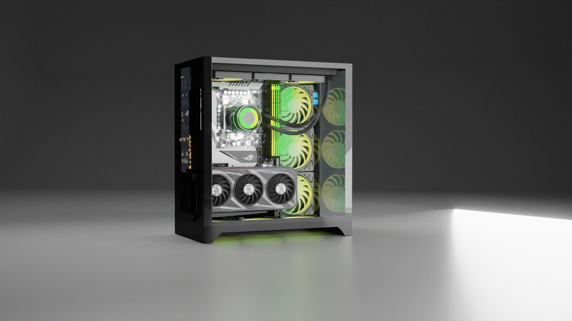 LIAN LI O11 DYNAMIC PC BUILD Low-poly 3D model_10