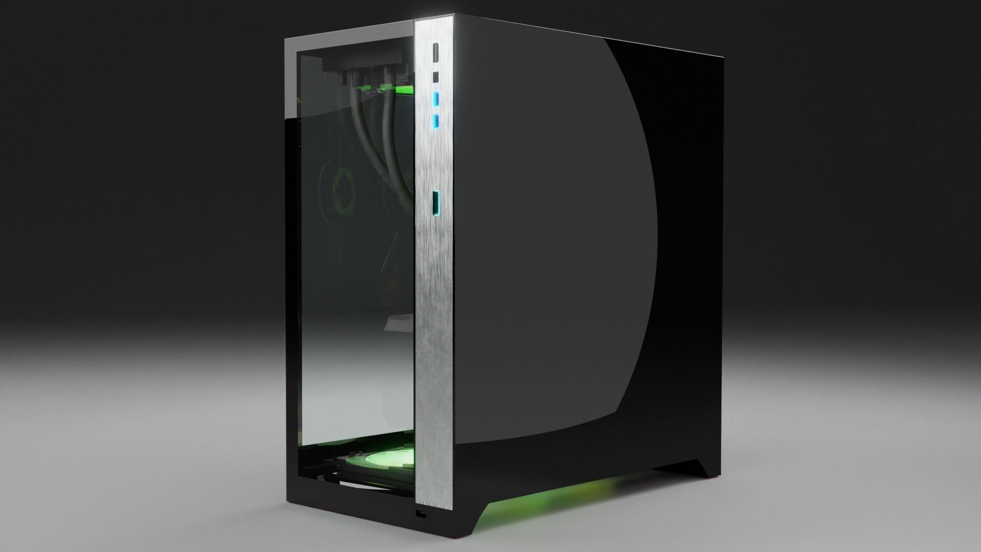 LIAN LI O11 DYNAMIC PC BUILD Low-poly 3D model_14