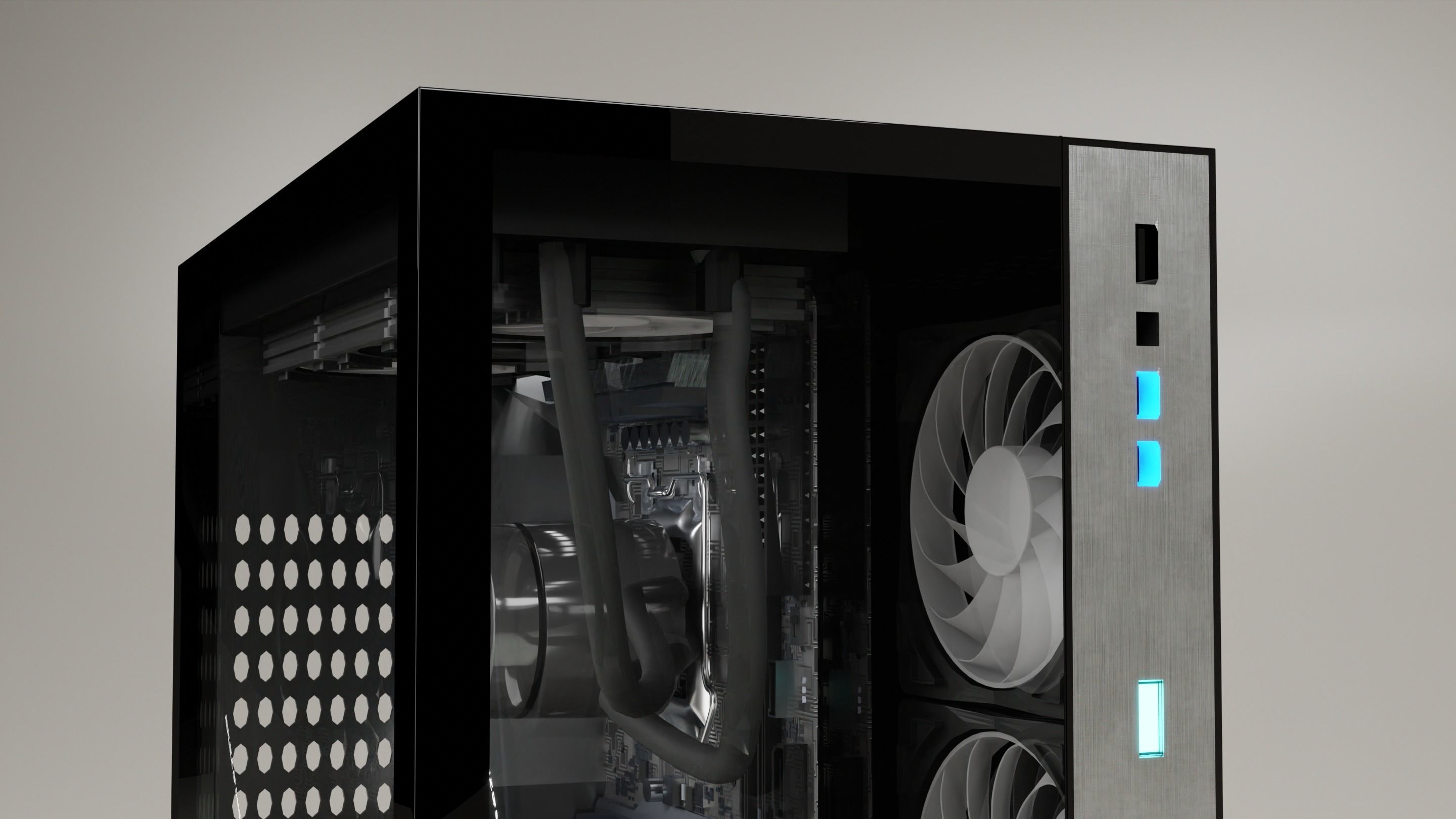 LIAN LI O11 DYNAMIC PC BUILD Low-poly 3D model_7