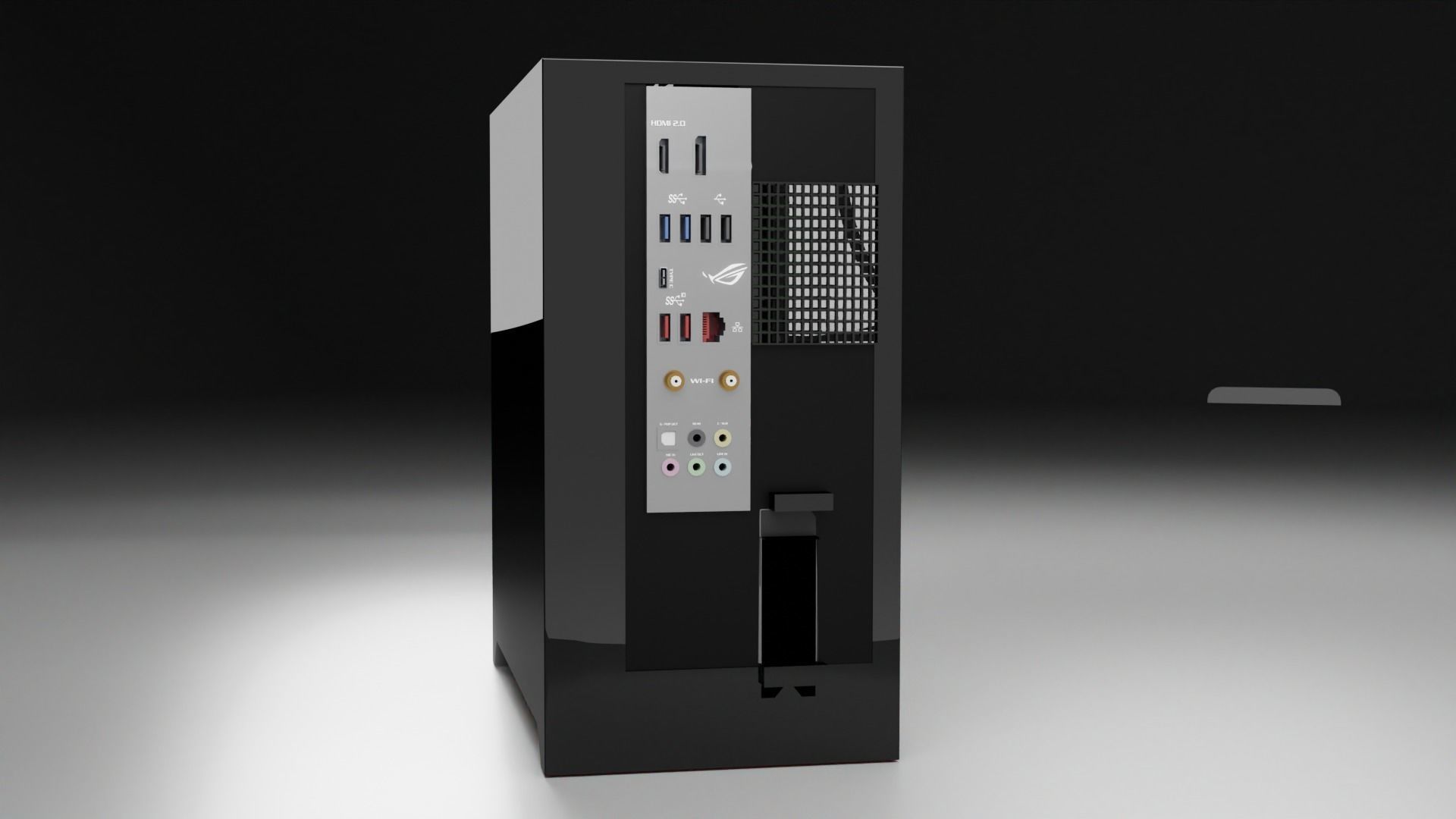 LIAN LI O11 DYNAMIC PC BUILD Low-poly 3D model_12