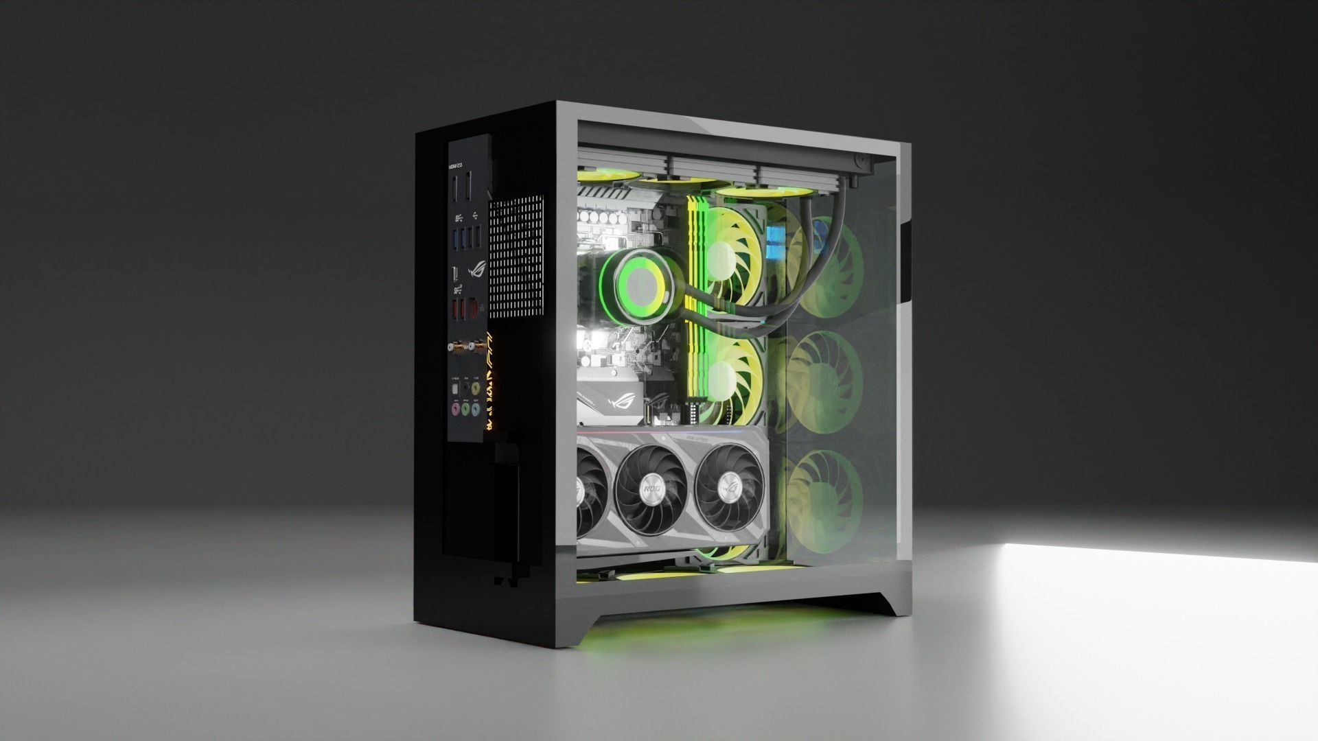 LIAN LI O11 DYNAMIC PC BUILD Low-poly 3D model_11