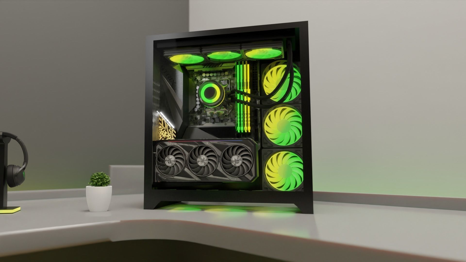 LIAN LI O11 DYNAMIC PC BUILD Low-poly 3D model_20